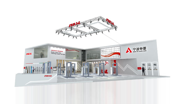 700㎡電梯展臺展會設(shè)計(jì)效果圖